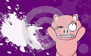 Funny Sweet pig cartoon expression background