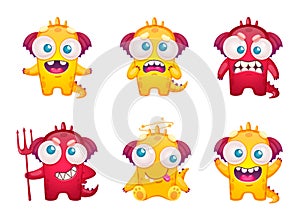 Funny Tailed Monsters Set