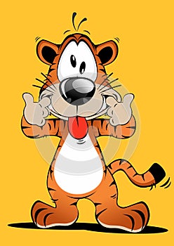 Funny Tiger Cartoon photo