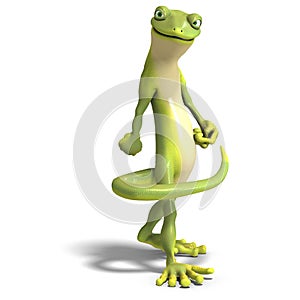 Funny toon gecko