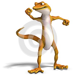 Funny toon gecko