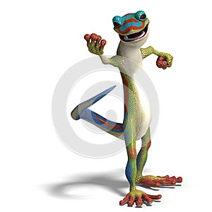Funny toon gecko