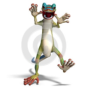 Funny toon gecko