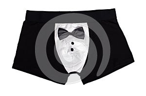 Funny underpants with bow tie