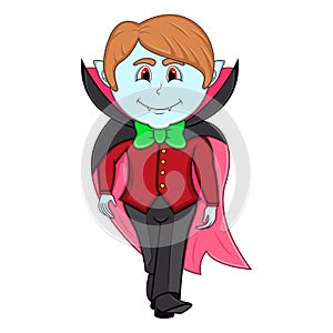 Funny Vampire Cartoon with costume