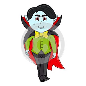 Funny Vampire Cartoon with costume