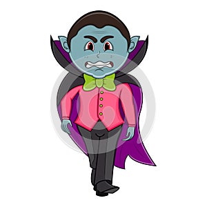 Funny Vampire Cartoon with costume