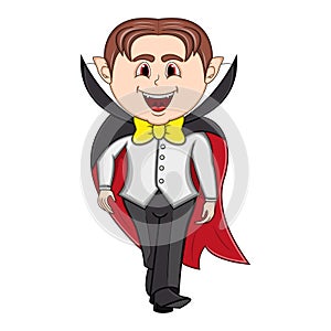 Funny Vampire Cartoon with costume