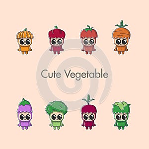 Funny vegetable cartoon characters, cosplay vegetables, cute vegetables