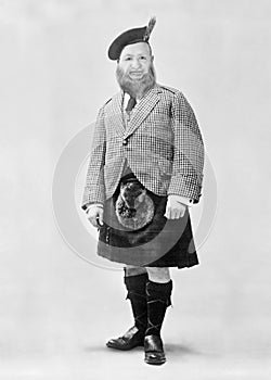 Funny Vintage Scotsman, Scottish, Kilt, Scotland, Traditional Culture photo