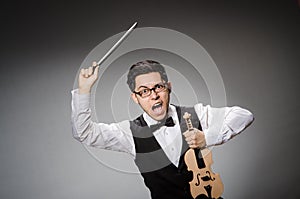 Funny violin player