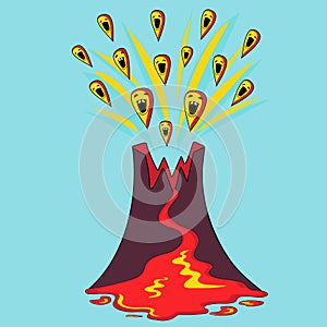Funny volcano