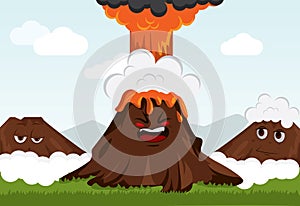 Funny volcano photo