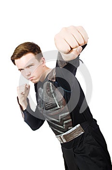 Funny warrior isolated