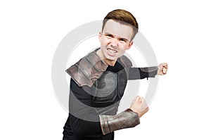 Funny warrior isolated