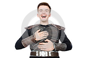 Funny warrior isolated