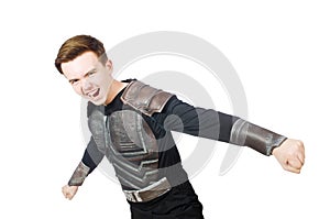 Funny warrior isolated