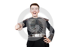 Funny warrior isolated