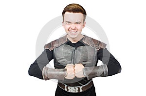 Funny warrior isolated