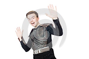 Funny warrior isolated