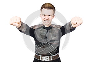 Funny warrior isolated