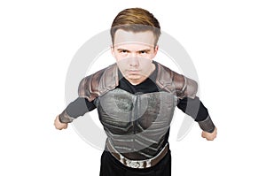 Funny warrior isolated