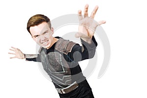 Funny warrior isolated