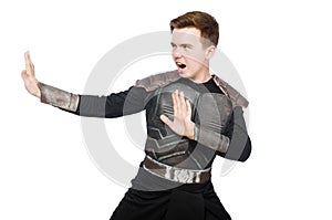 Funny warrior isolated