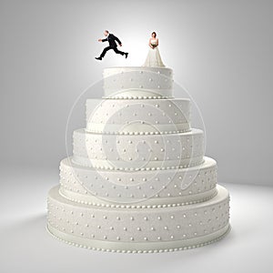 Funny wedding cake photo