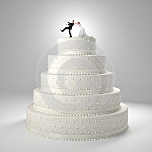Funny wedding cake photo