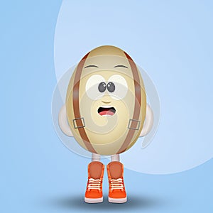 Funny white chocolate egg