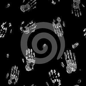 Funny White Handprints Tileable Seamless Texture