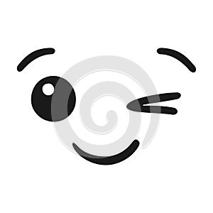 Funny wink expression