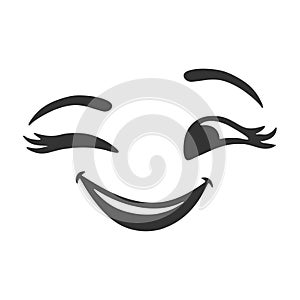 Funny wink expression