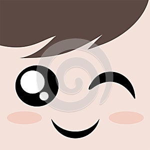 Funny wink expression