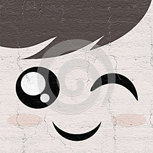 Funny wink expression