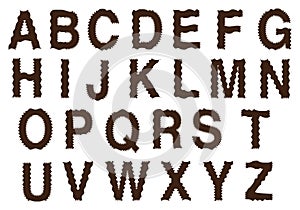 Funny Wobbly Alphabets Vector Font Design