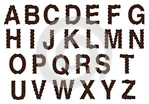 Funny Wobbly Alphabets Vector Font Design photo
