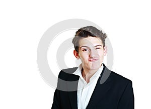 Funny young businessman
