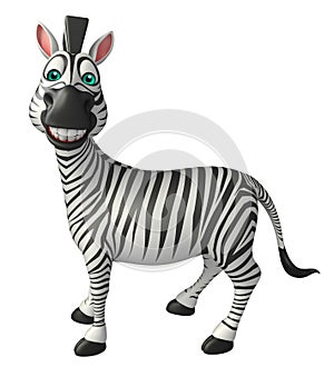 Funny Zebra cartoon character