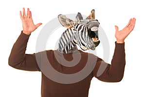 Funny Zebra Man Concept