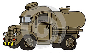 The funy old military tank truck