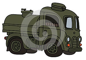 The funy old military tank truck