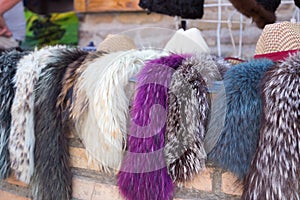 Fur scarf store.