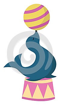 Fur seal, illustration, vector