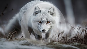 Fur, snout, and nature beauty, a wolf generated by AI