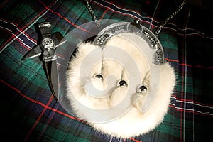 Fur sporran and kilt