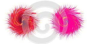 Fur twirl vortex abstract art object