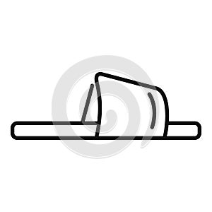 Fur winter slippers icon outline vector. Shoes fun indoor