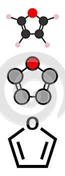 Furan heterocyclic aromatic molecule